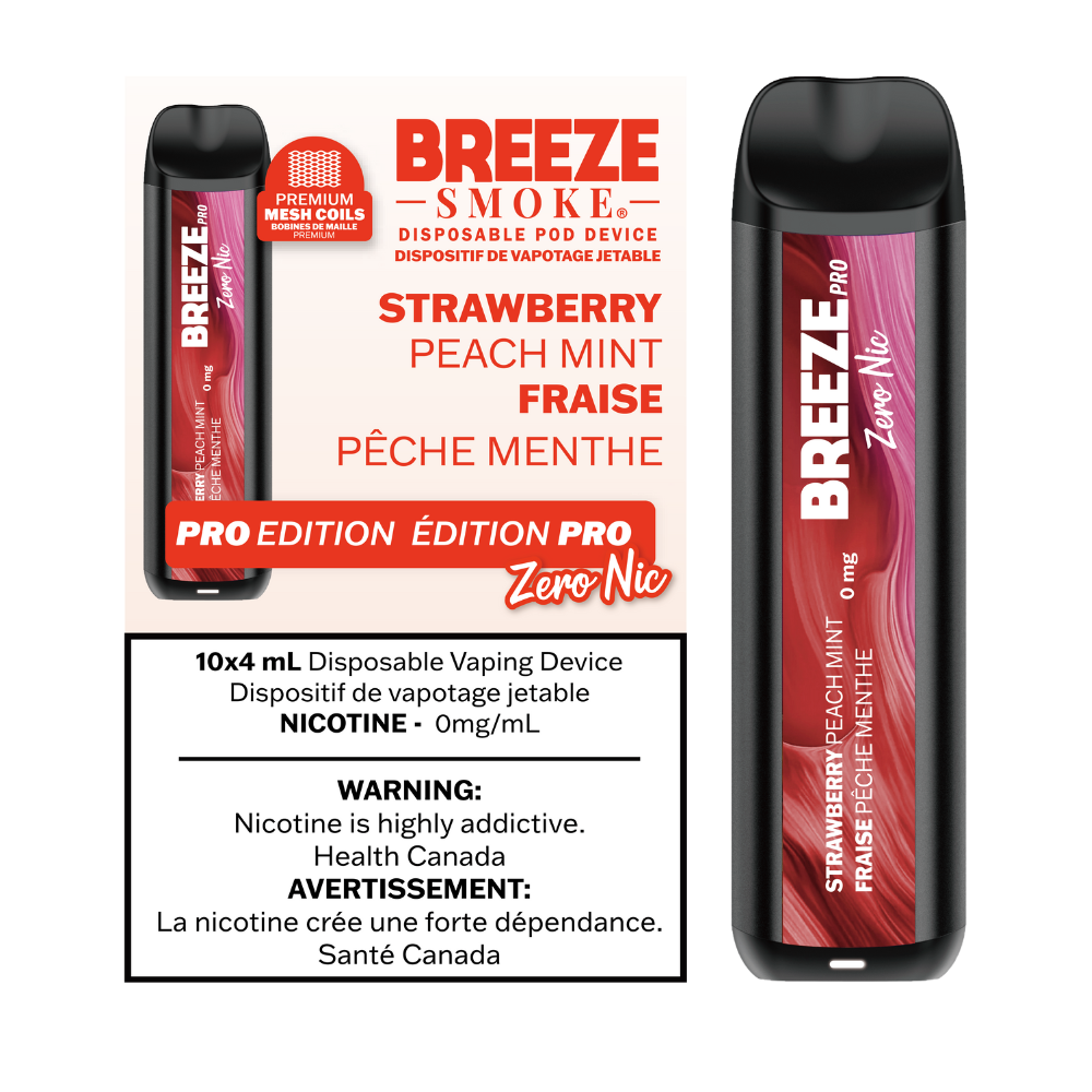Breeze Pro Zero Nic 2000 Puffs 4mL Disposable Vape – 10ct (5) Breeze Pro Zero Nic 2000 Puffs 4mL Disposable Vape – 10ct (5)