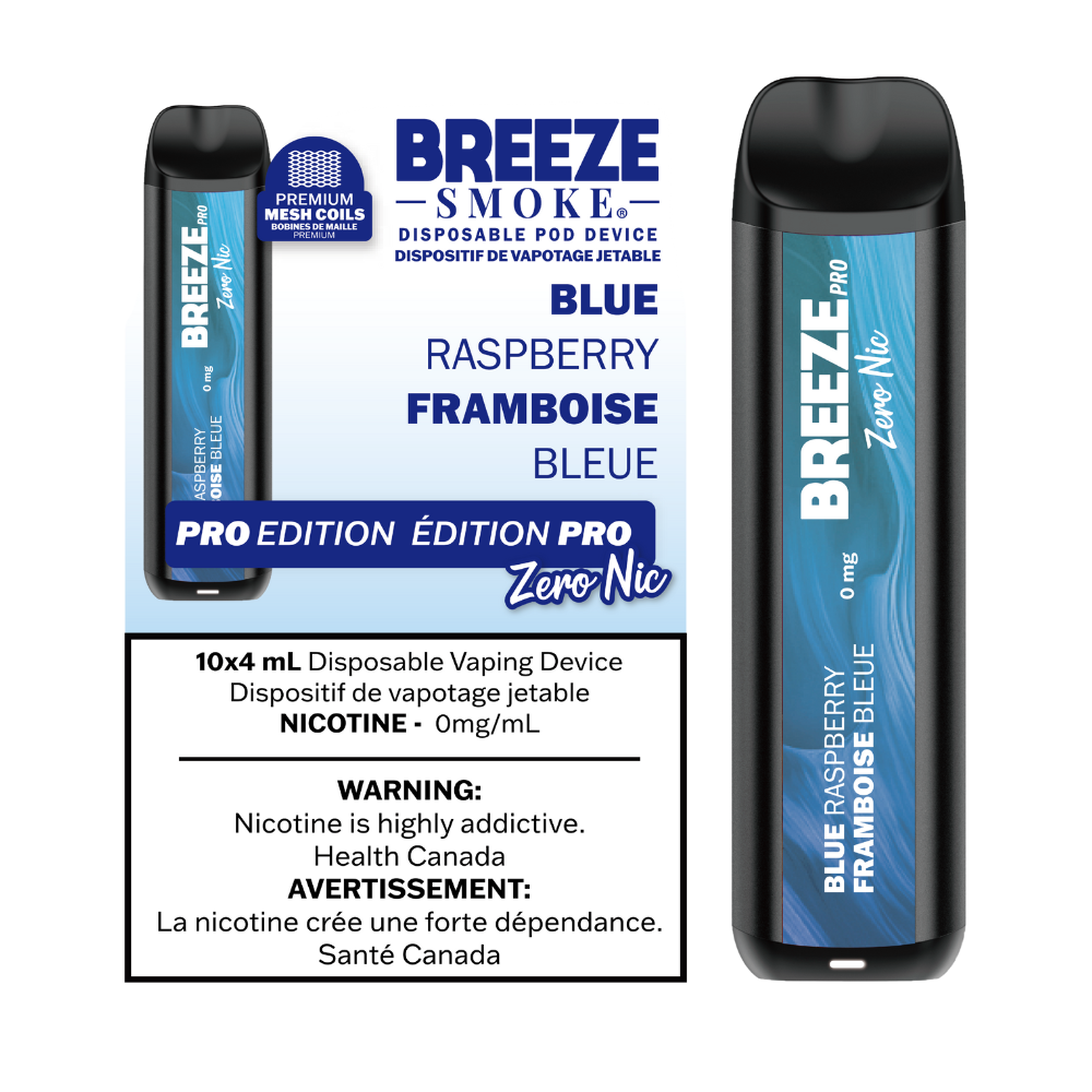 Breeze Pro Zero Nic 2000 Puffs 4mL Disposable Vape – 10ct Breeze Pro Zero Nic 2000 Puffs 4mL Disposable Vape – 10ct